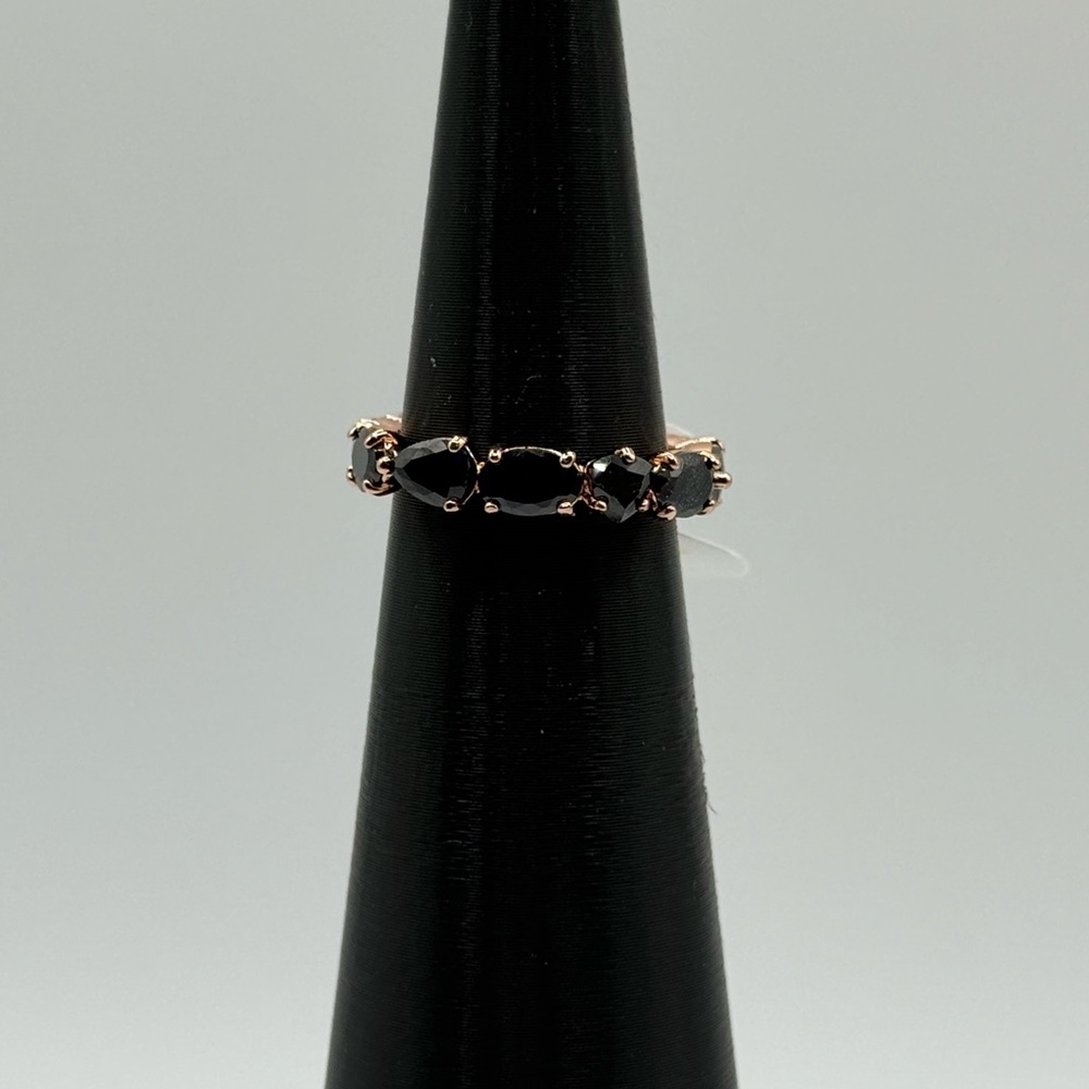 Artistic Details- Black Onyx On Rose Gold-Size 7